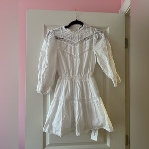 LoveShackFancy x Target white lace mini dress XS